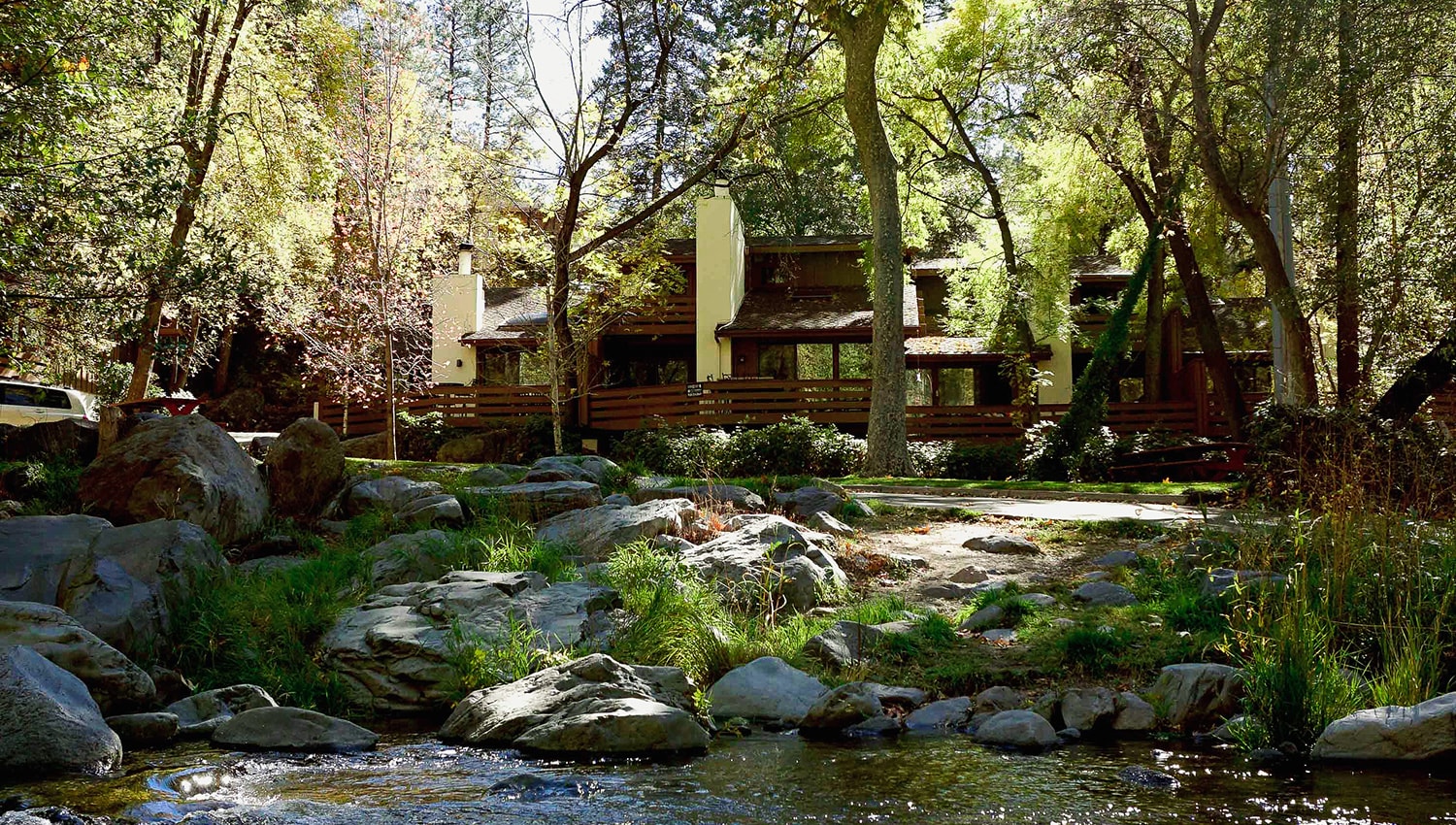 Junipine Resort creekside cabins in Oak Creek Canyon
